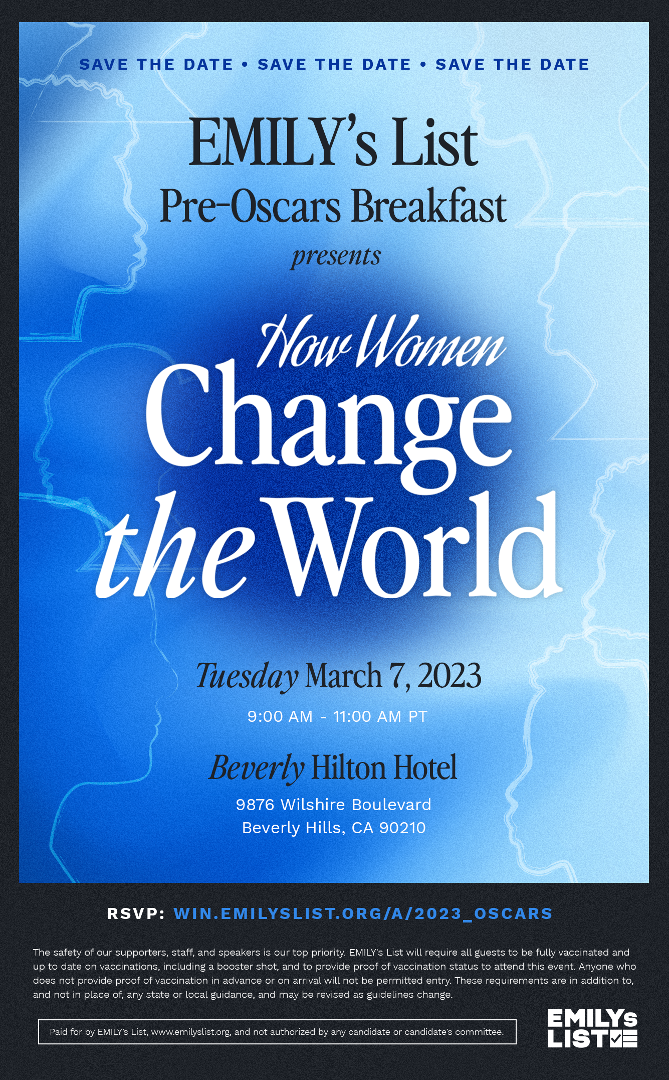 Save The Date: EMILYs List Pre-Oscars Breakfast presents How Women Change the World