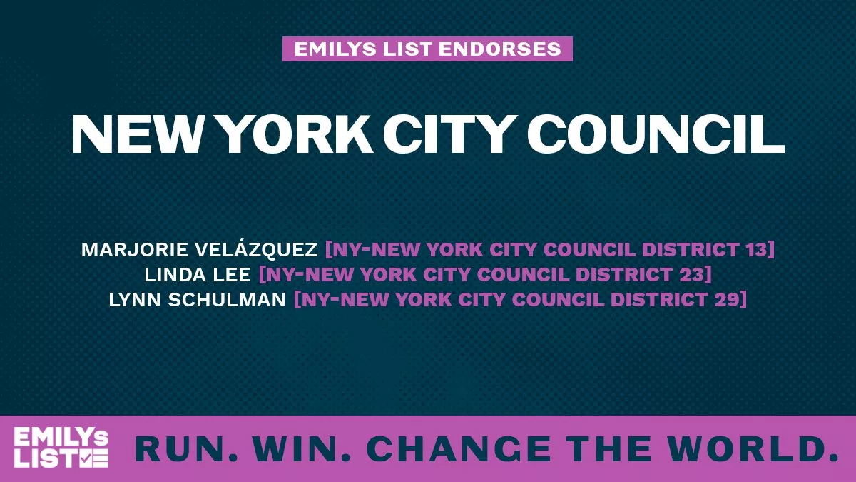 Emilys List Endorses Three Candidates For Reelection To The New York City Council Emilys List